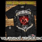 Čierné vojenské tričko - Have gun will travel